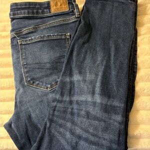 American Eagle Outfitters Women's Dark Blue Skinny Jeans